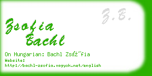 zsofia bachl business card